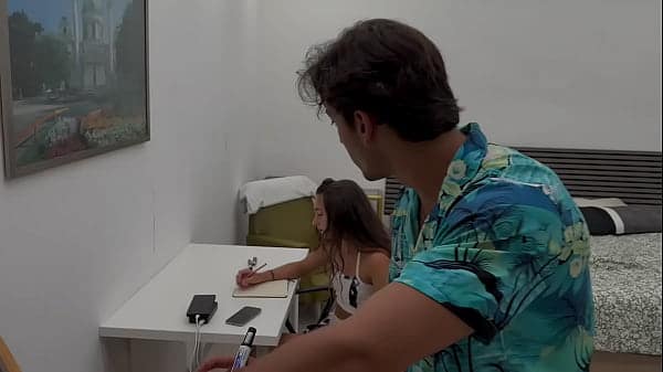 I don’t want to study, i want your two cock’s in my ass!