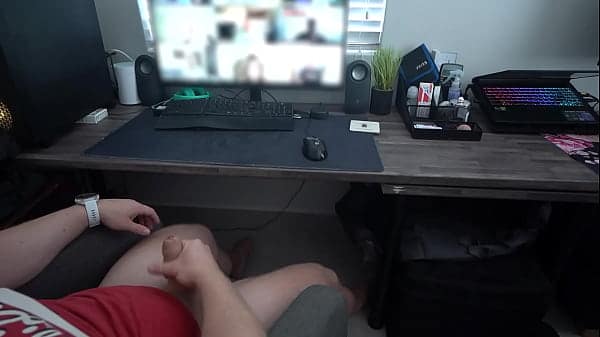Secret Zoom Blowjob—Swallowed Every Drop While He Was on a Work Call