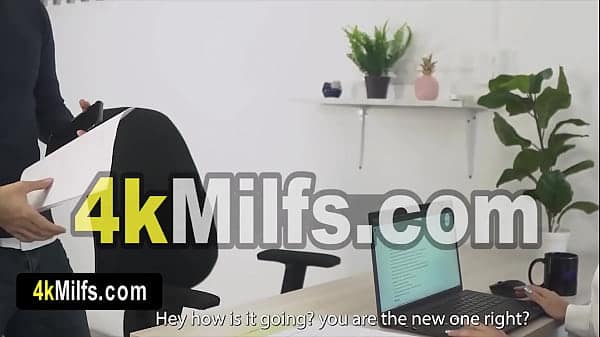 Busty secretary needs a bit worplace etiquette and the boss and his fat cock is perfect for this job